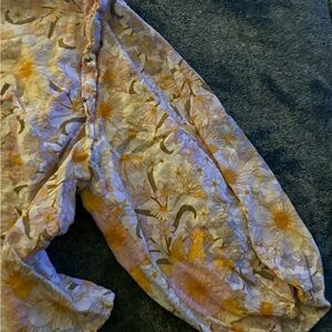 a.n.a Cream and Orange Floral Top